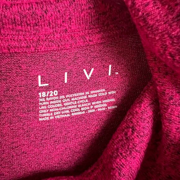 Cozy Cabincore Pink Fuchsia Cowl Neck Romantic Casual Tunic Top Livi Women 18/20 - Picture 2 of 12